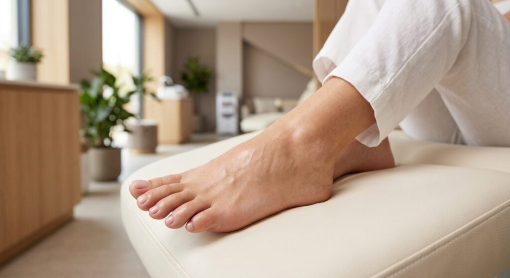 Professional dermatology-style close-up photograph of health